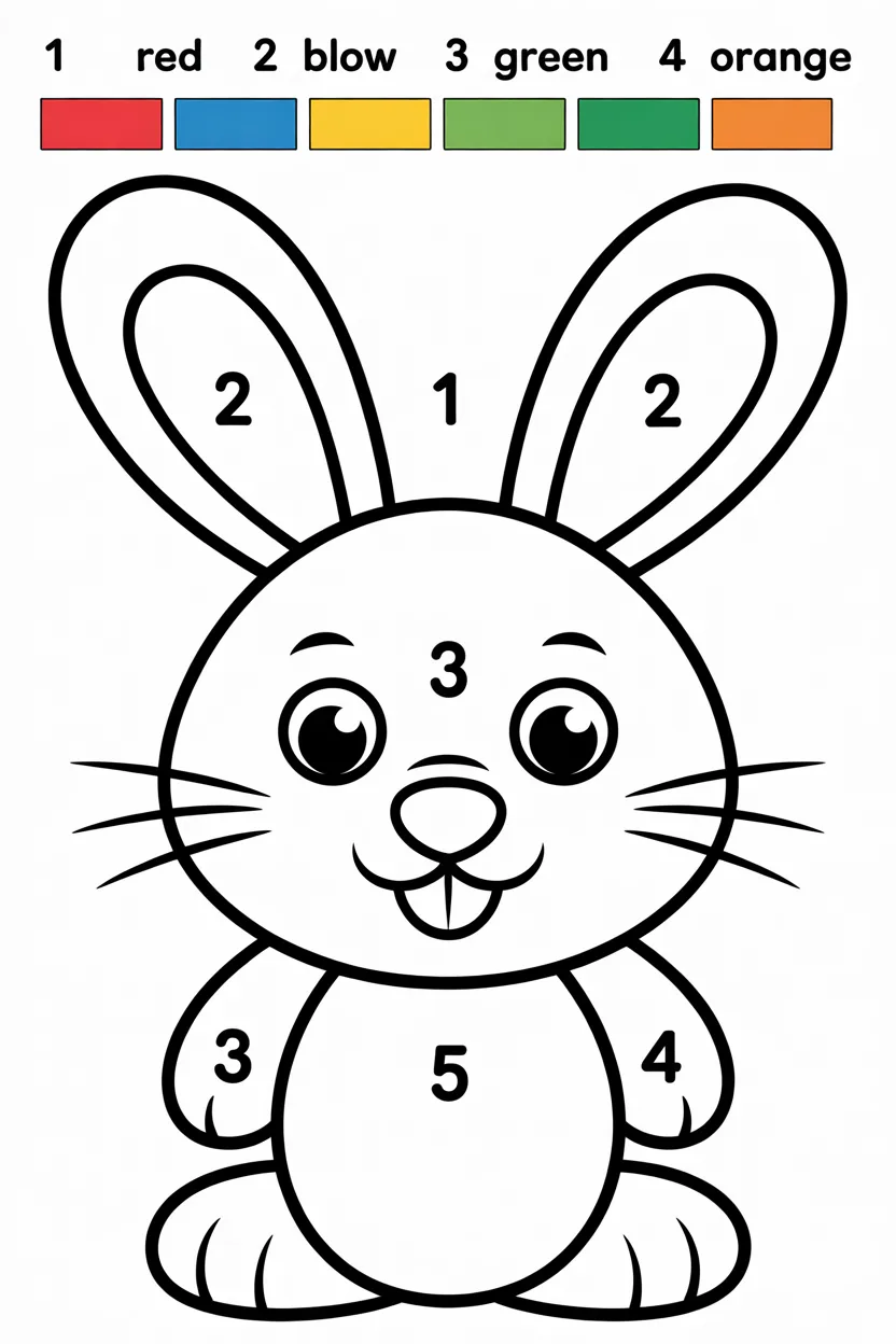 Color number worksheets Design 4 - Color by Number Worksheets Free Printable for Kids