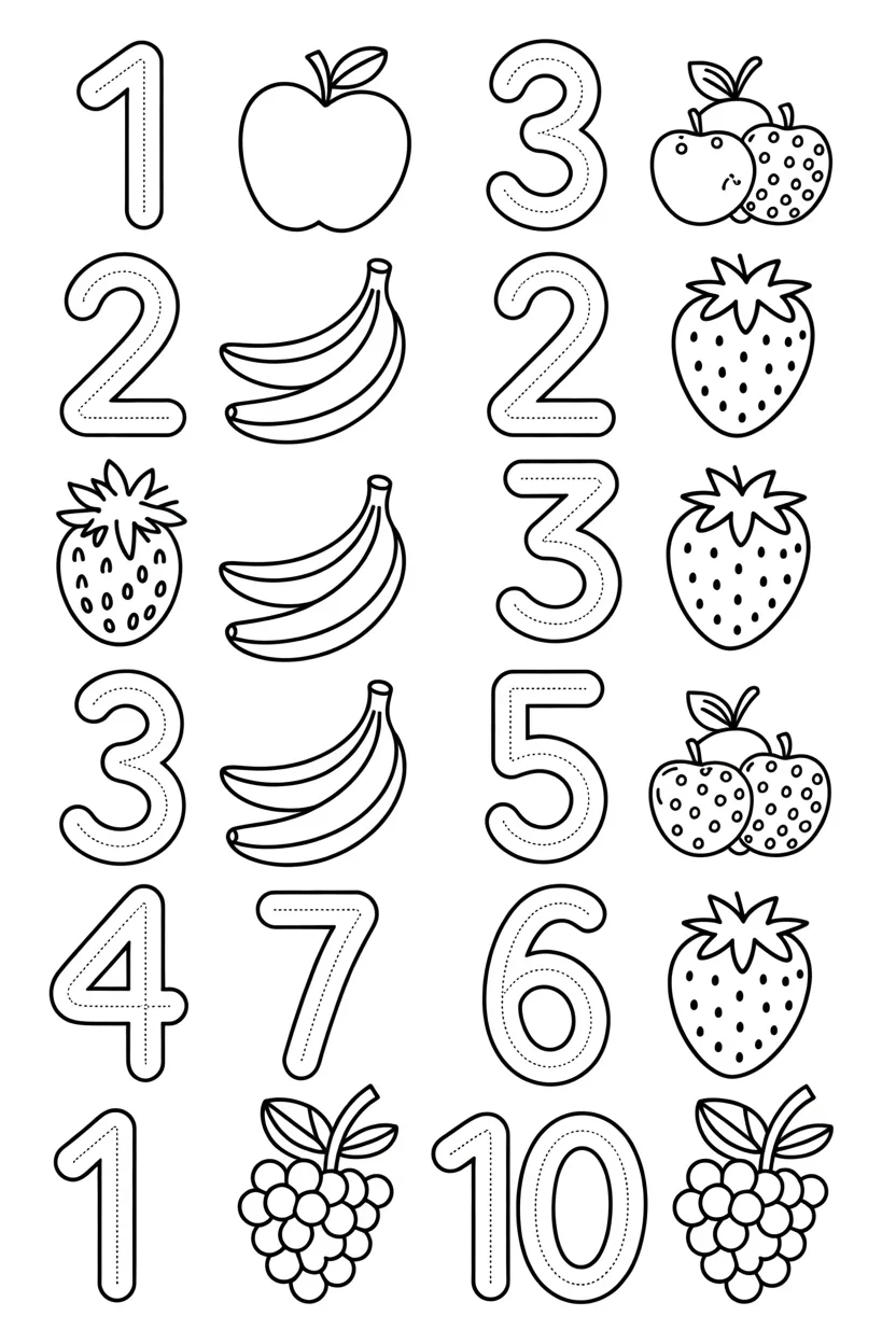 Count trace activity Design 2 - Count and Trace Activity Pages Free Printable for