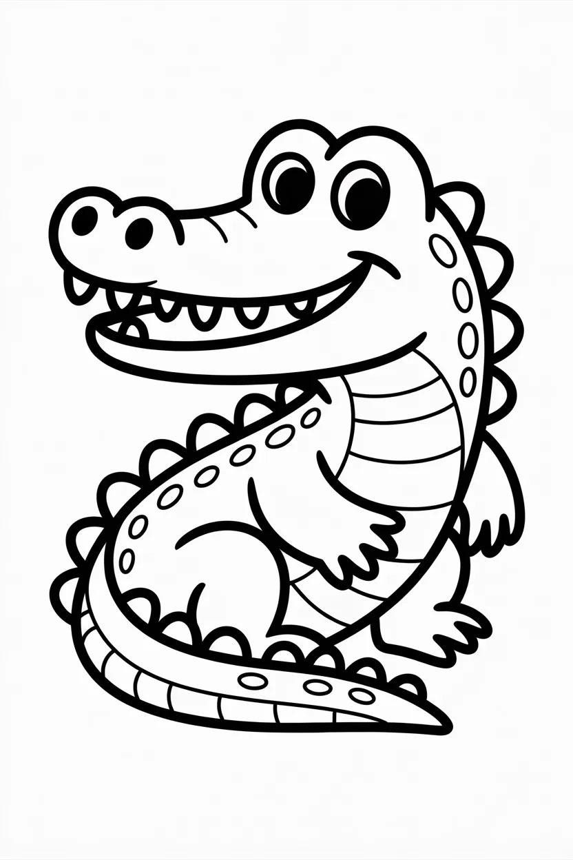 Crocodile Design 1 - Crocodile Coloring Pages Free Printable (3)