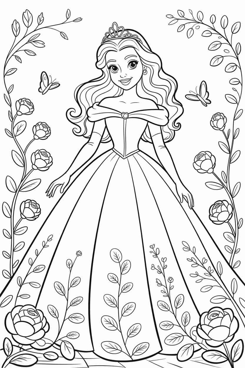Disney princess - Disney Princess Coloring Pages Free Printable (4)