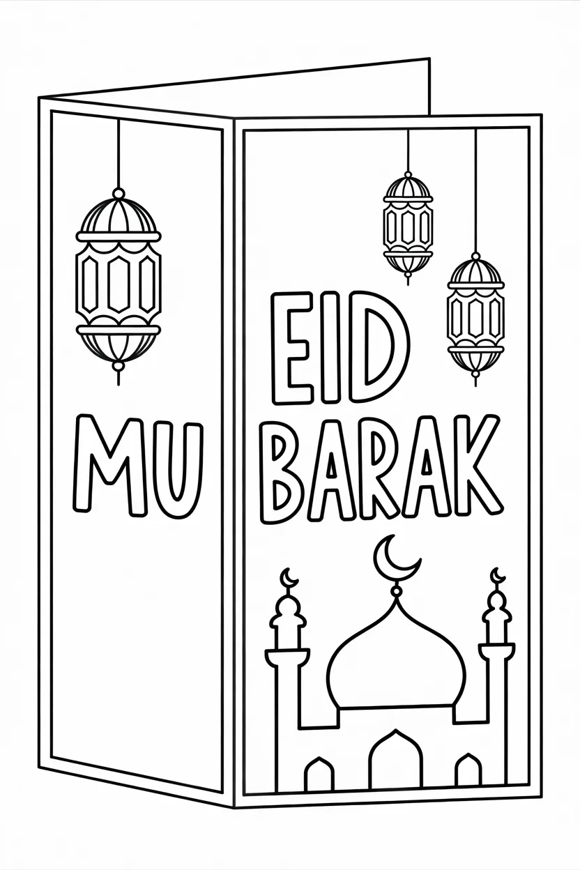 Eid cards Design 2 - Eid cards free printable – Beautiful Greeting Cards for