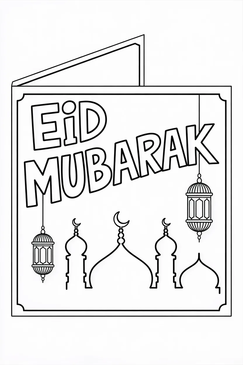 Eid cards Design 4 - Eid cards free printable – Beautiful Greeting Cards for