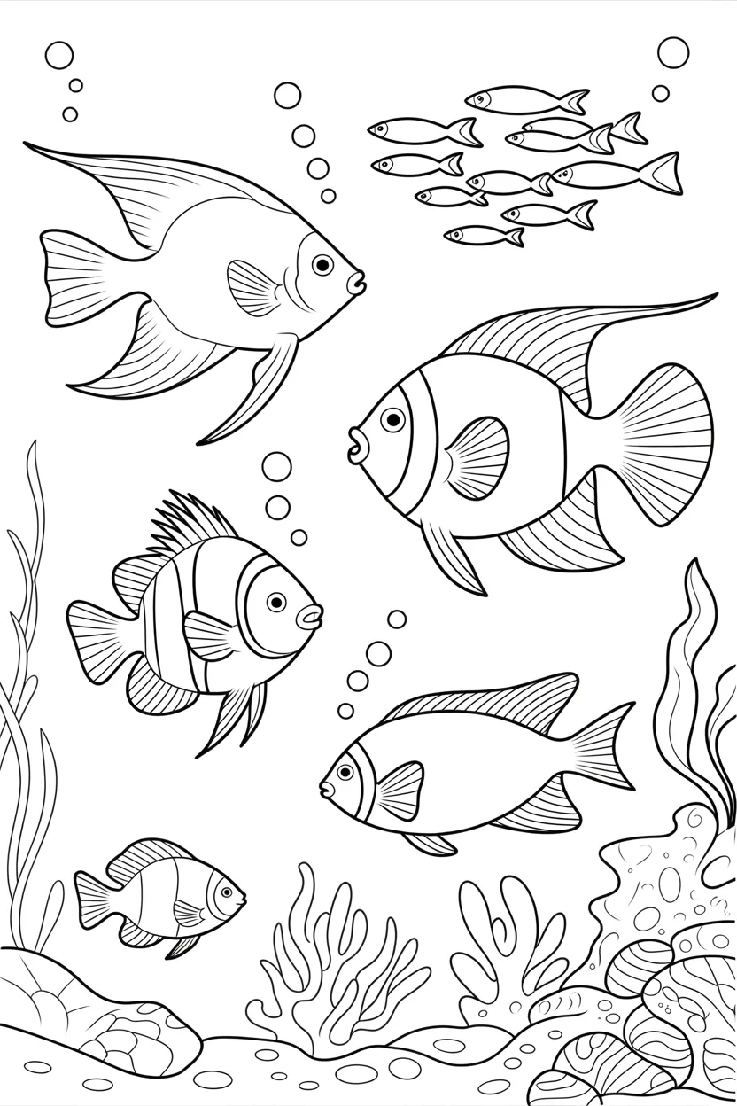 Fish Design 1 - Fish Coloring Pages Free Printable