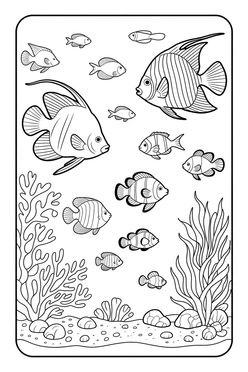 Fish Design 4 - Fish Coloring Pages Free Printable