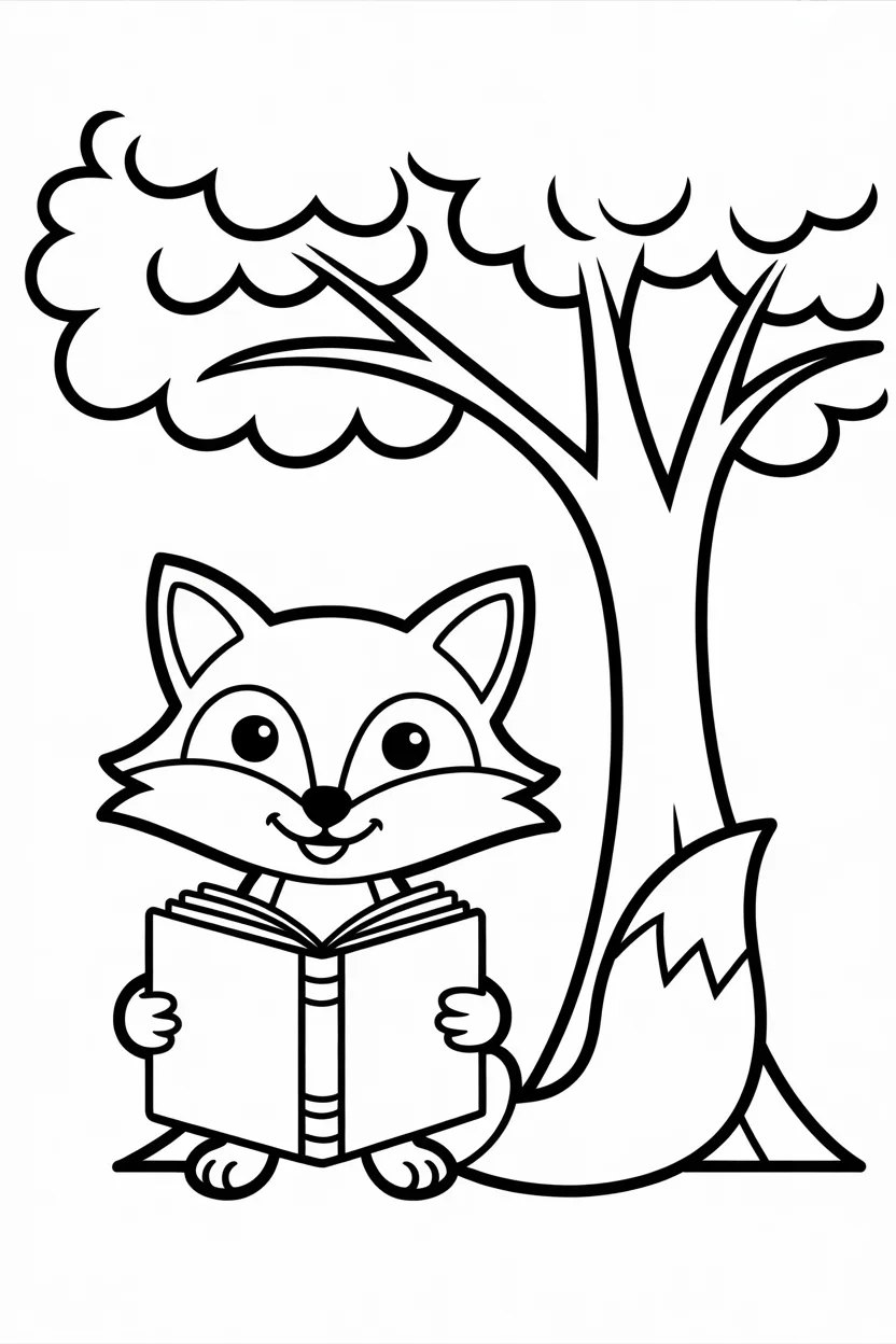 Fox Design 5 - Fox Coloring Pages Free Printable - Woodland Fun for Kids