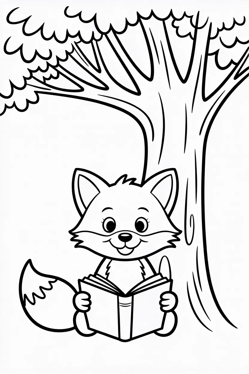 Fox Design 1 - Fox Coloring Pages Free Printable - Woodland Fun for Kids (2)