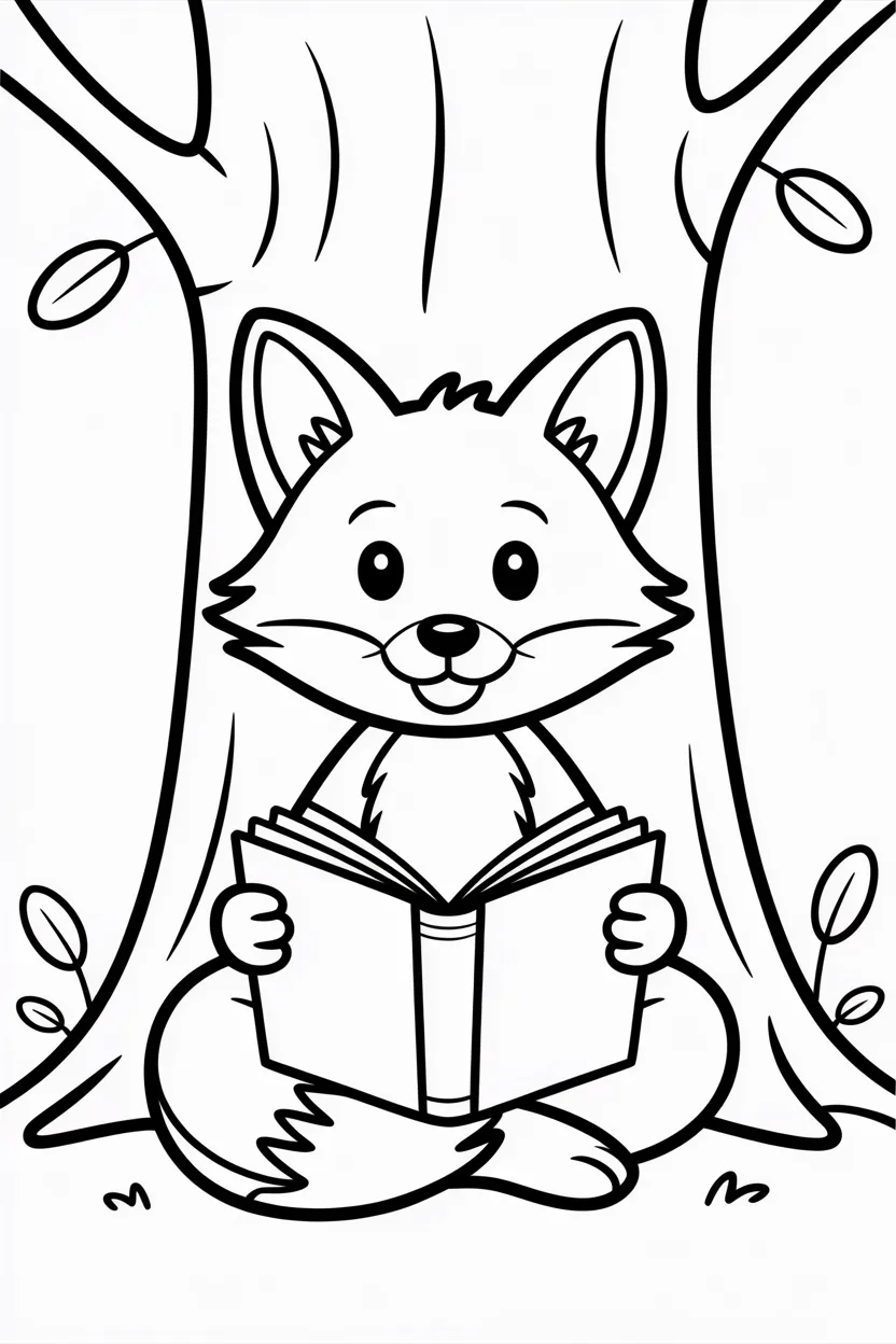 Fox Design 1 - Fox Coloring Pages Free Printable - Woodland Fun for Kids (3)
