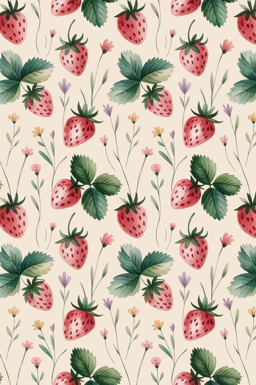 Aesthetic strawberry mobile - Free Aesthetic Strawberry Mobile Wallpapers to Sweeten Your Screen