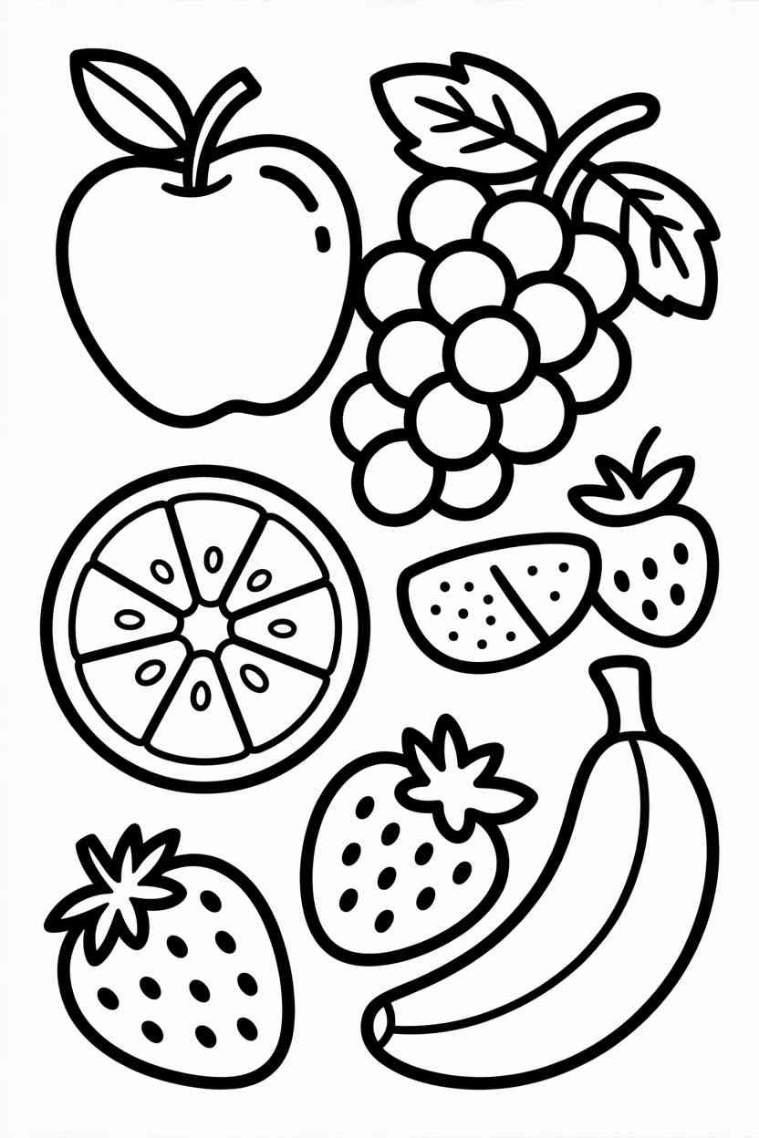 Fruits - Free Fruits Coloring Pages Printable – Fun, Learning, and Screen-Free Smiles 🍎🍌🍓 (3)