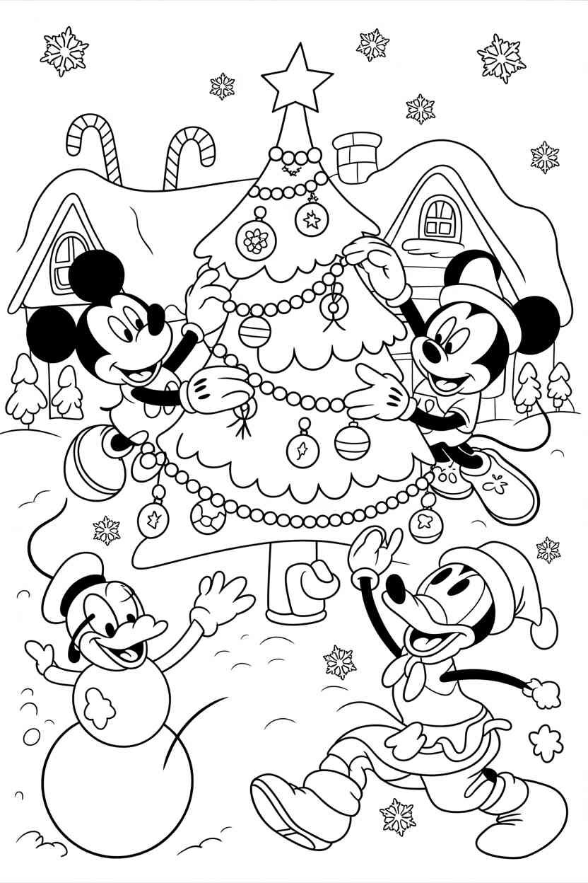 Cartoon christmas - Free Printable Cartoon Christmas Coloring Pages: Festive Fun for Kids and Adults (2)