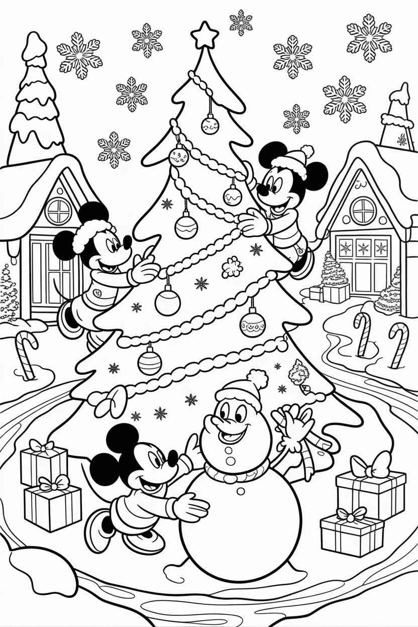 Cartoon christmas - Free Printable Cartoon Christmas Coloring Pages: Festive Fun for Kids and Adults (3)