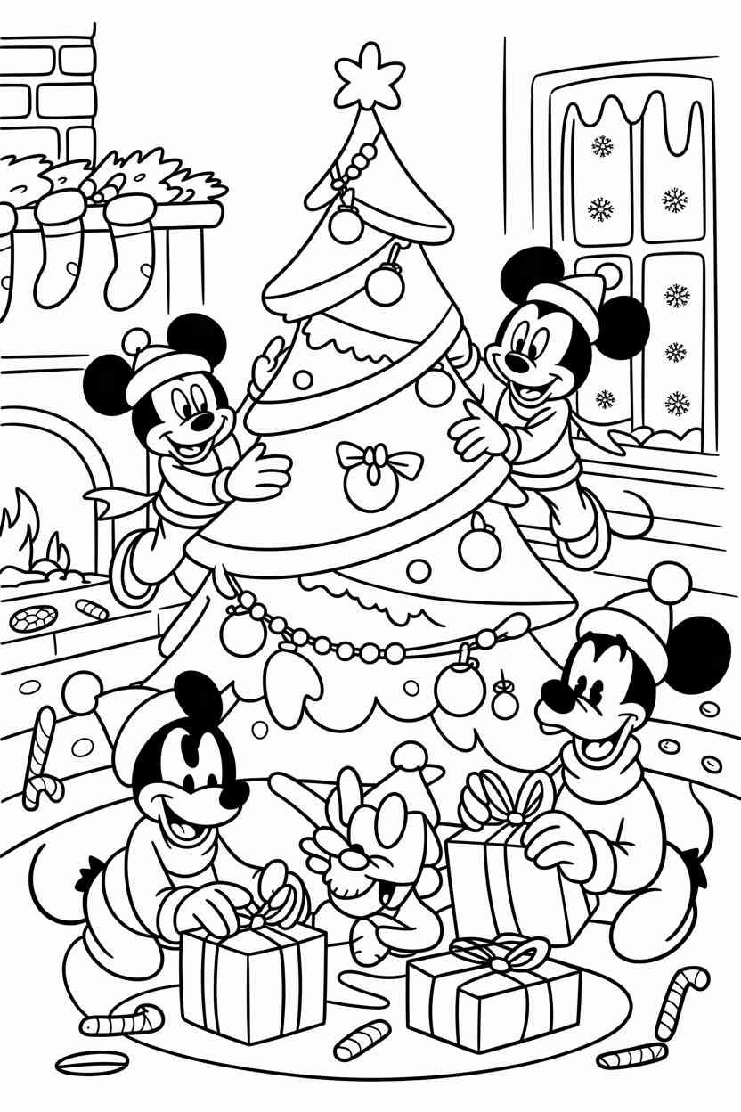 Cartoon christmas - Free Printable Cartoon Christmas Coloring Pages: Festive Fun for Kids and Adults (4)