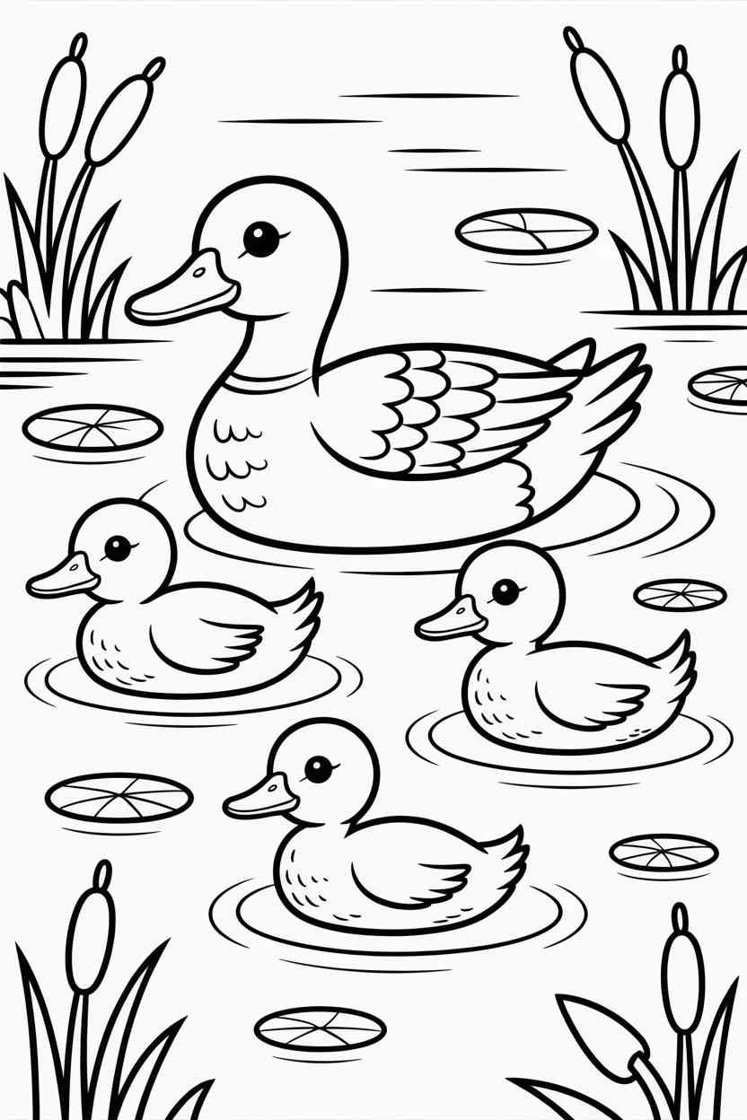 Ducks - Free Printable Ducks Coloring Pages (2)