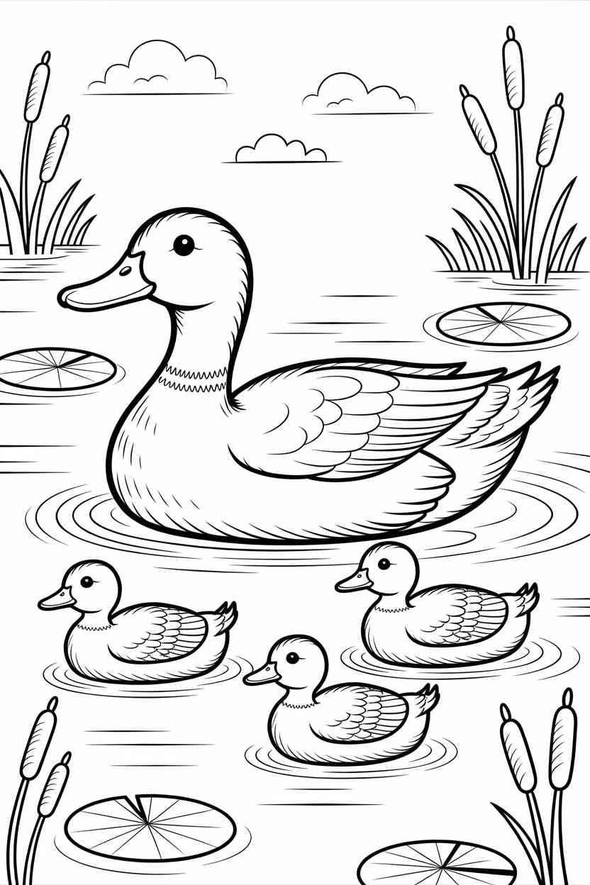 Ducks - Free Printable Ducks Coloring Pages (3)