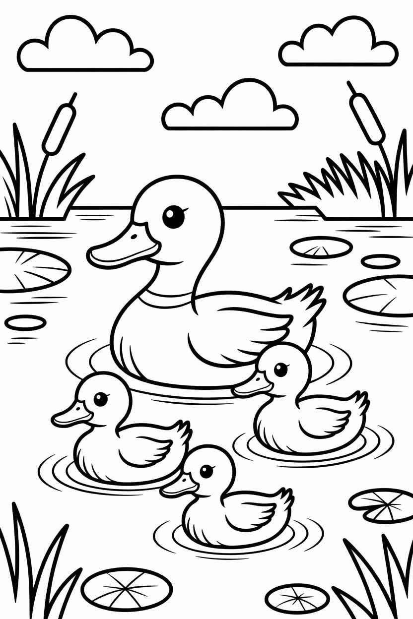 Ducks - Free Printable Ducks Coloring Pages (4)