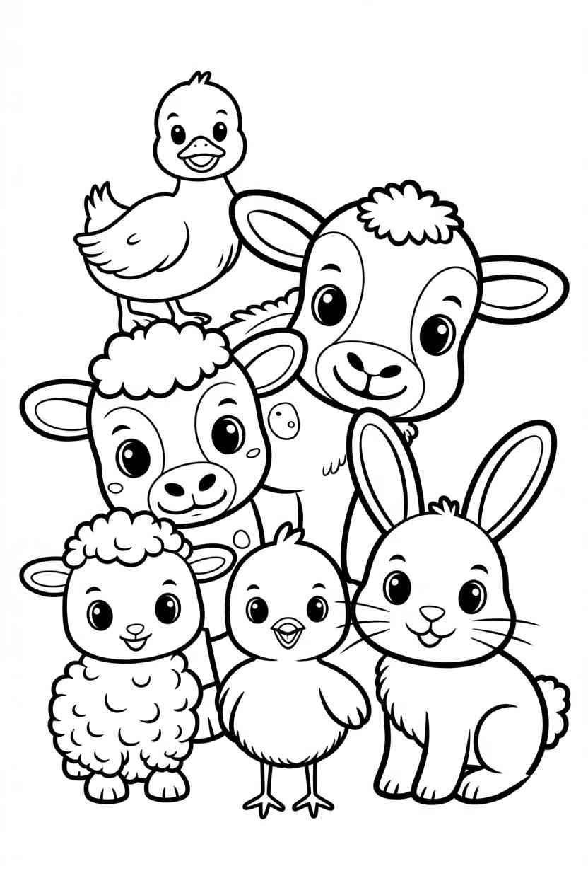 Farm animal - Free Printable Farm Animal Coloring Pages