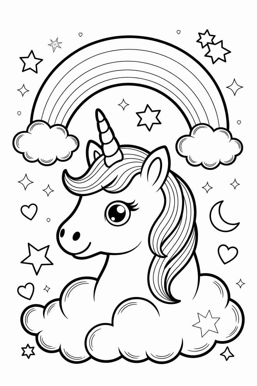 Unicorn - Free Printable Unicorn Coloring Pages (2)