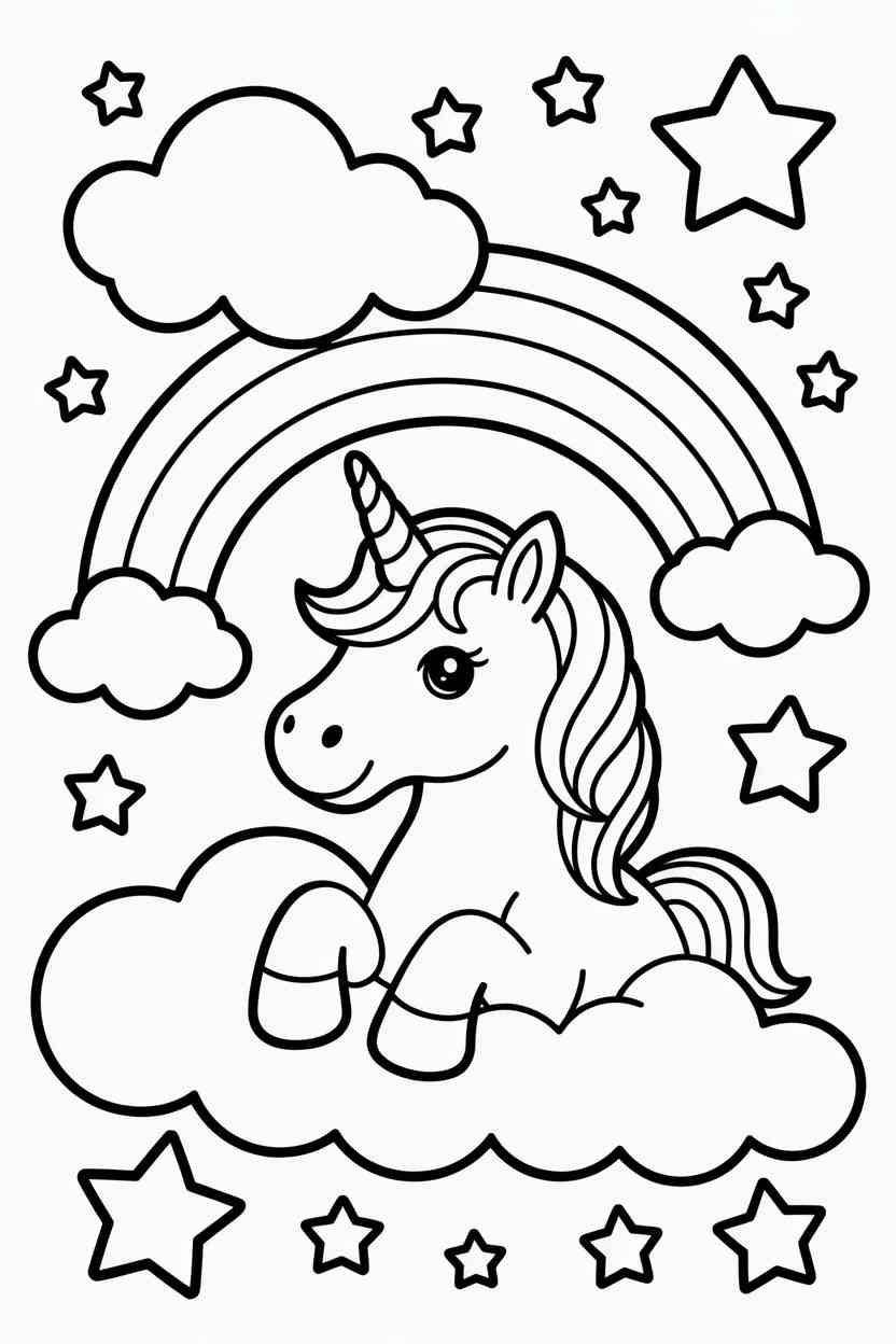 Unicorn - Free Printable Unicorn Coloring Pages (3)