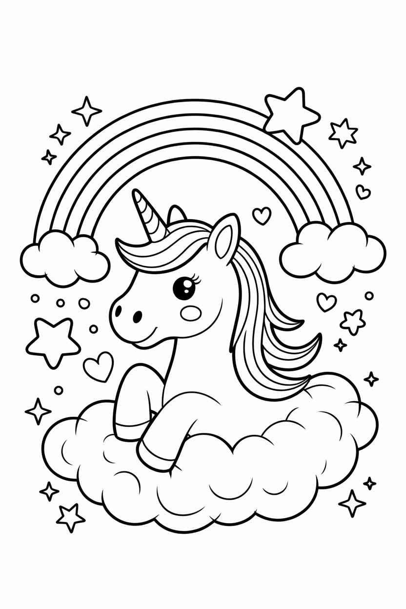 Unicorn - Free Printable Unicorn Coloring Pages (4)