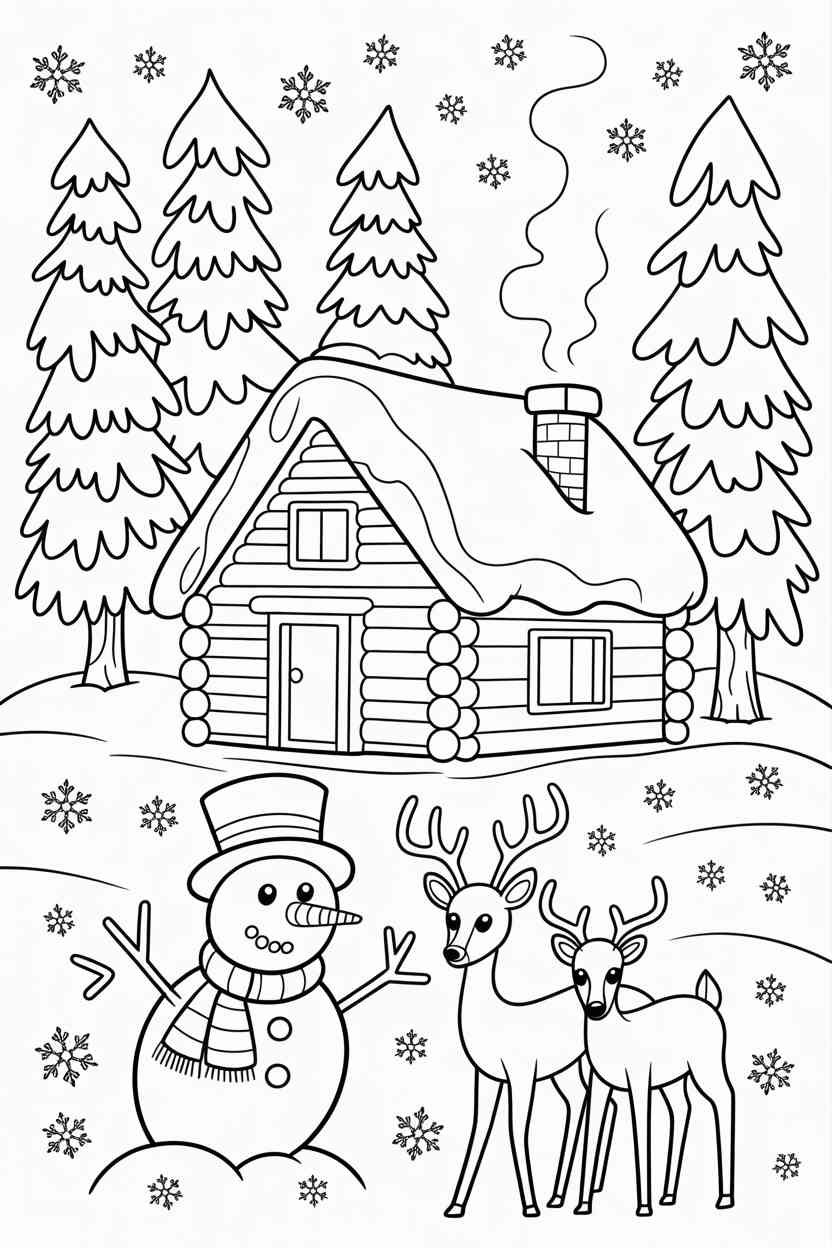 Fun winter - Fun Winter Coloring Pages Free Printable: Cozy Creativity for All Ages
