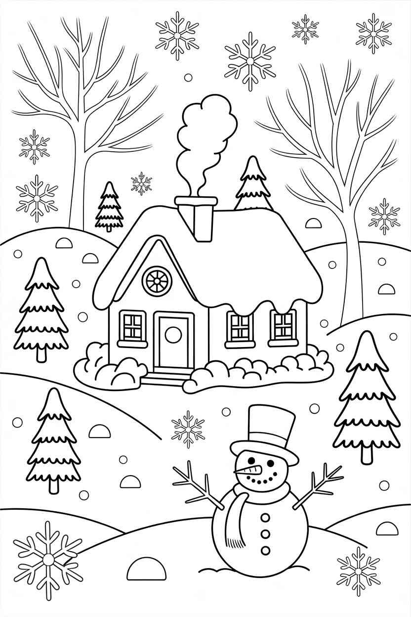 Fun winter - Fun Winter Coloring Pages Free Printable: Cozy Creativity for All Ages (2)