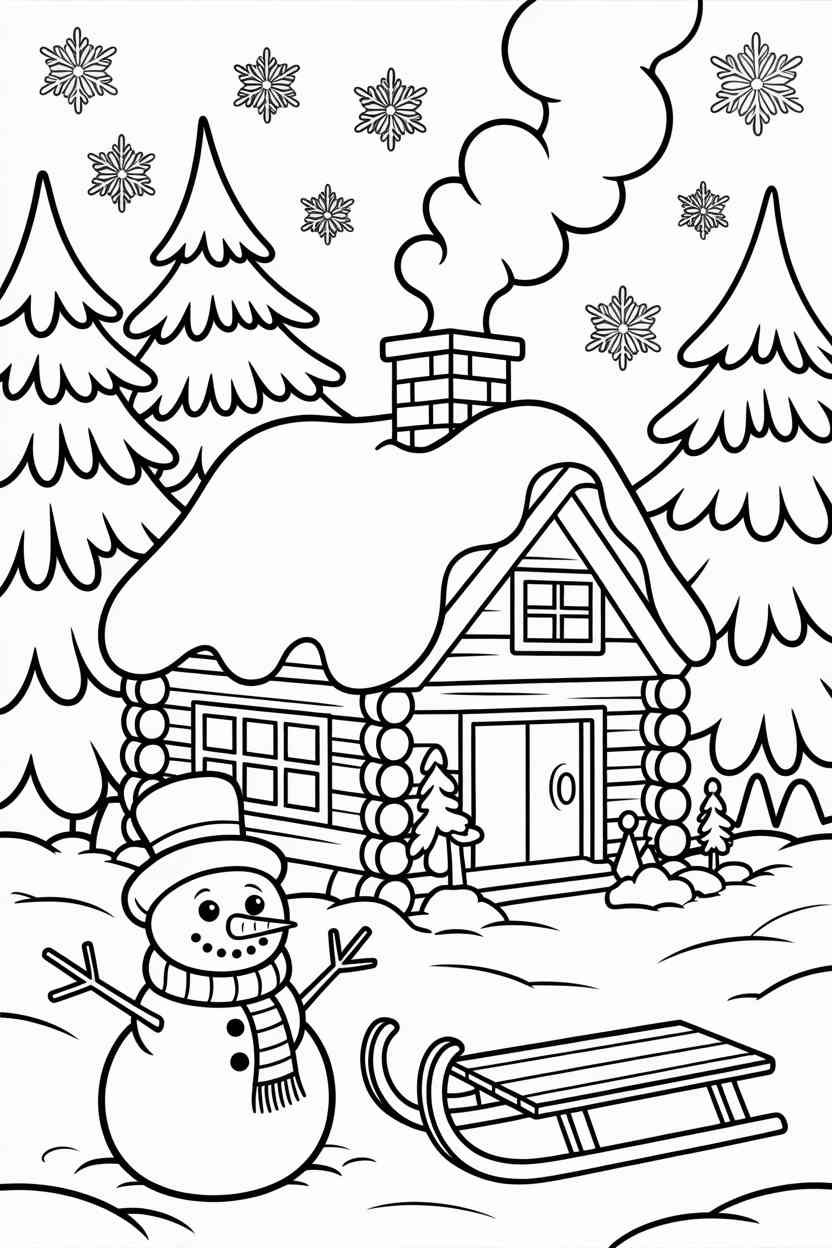 Fun winter - Fun Winter Coloring Pages Free Printable: Cozy Creativity for All Ages (3)