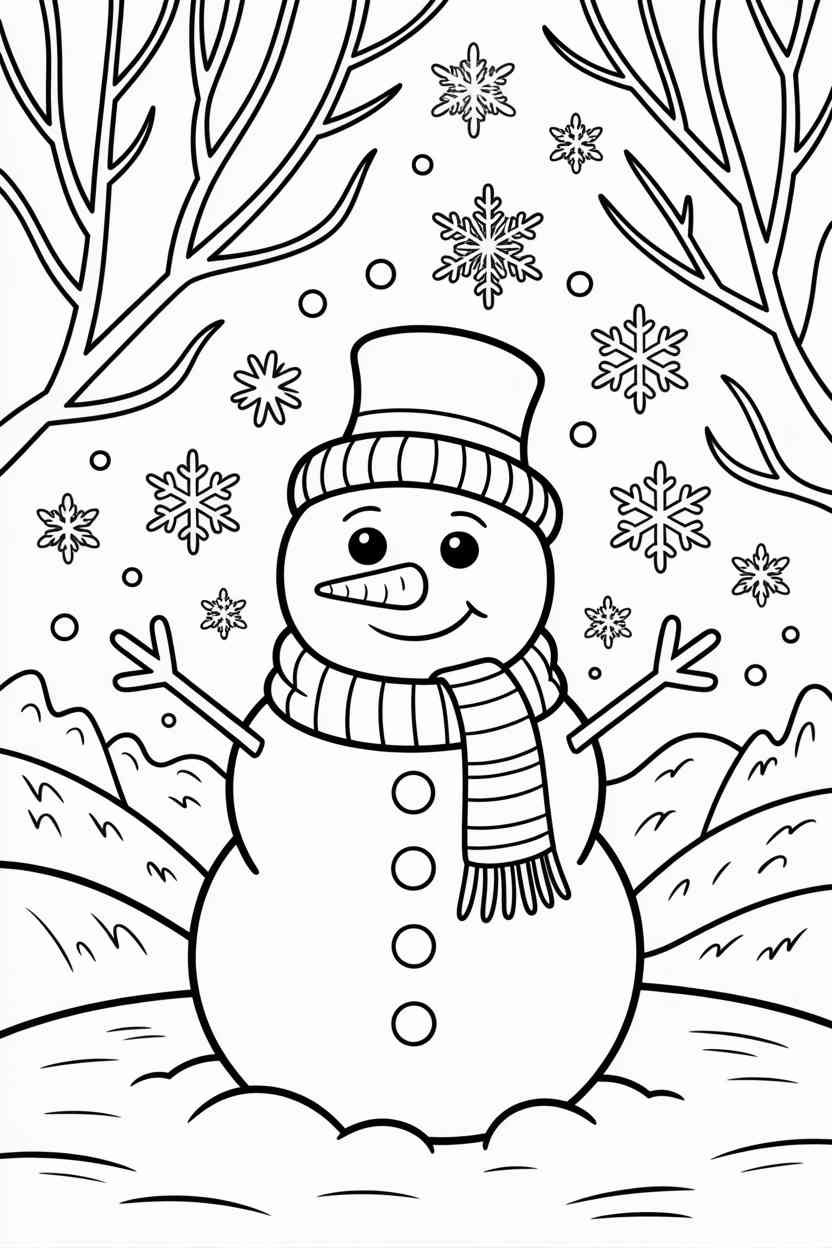 Fun winter - Fun Winter Coloring Pages Free Printable: Cozy Creativity for All Ages (4)