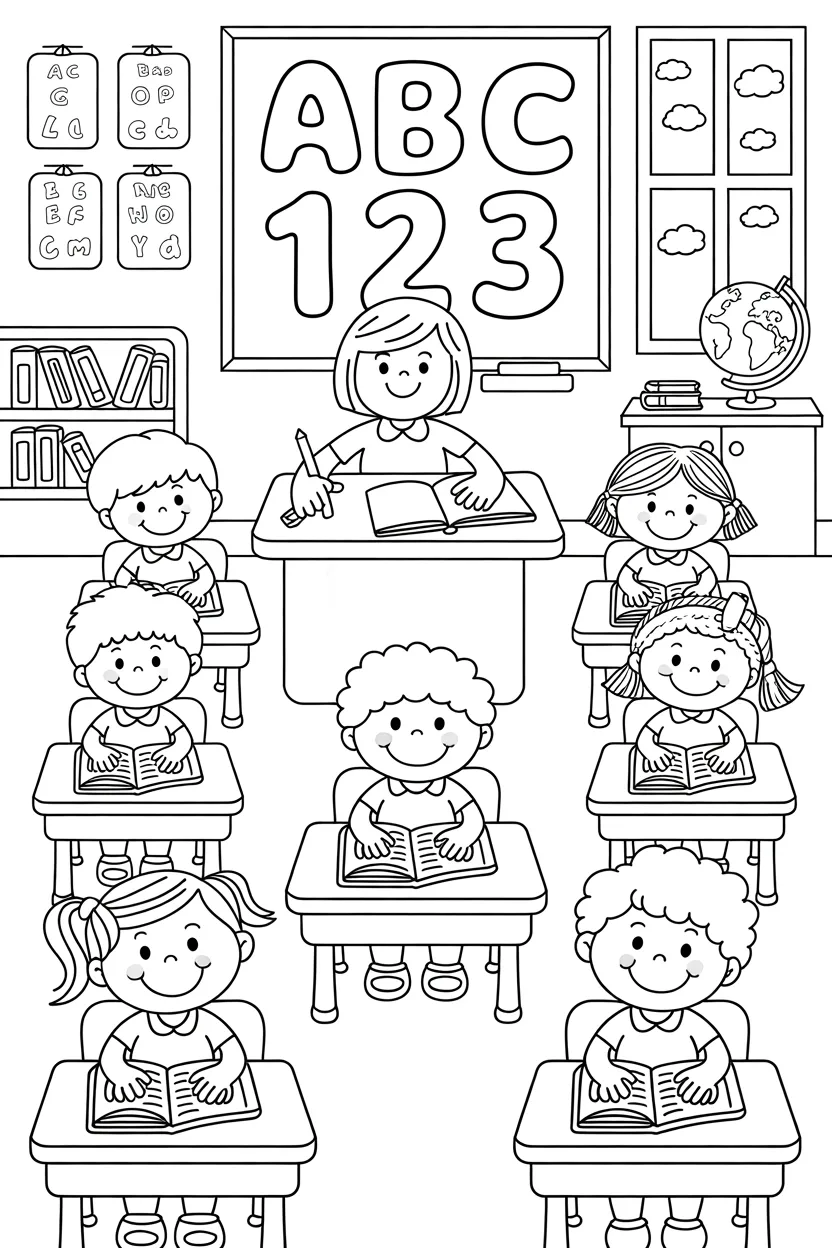 Kids activity Design 1 - Kids Activity Coloring Pages Free Printable for Kids