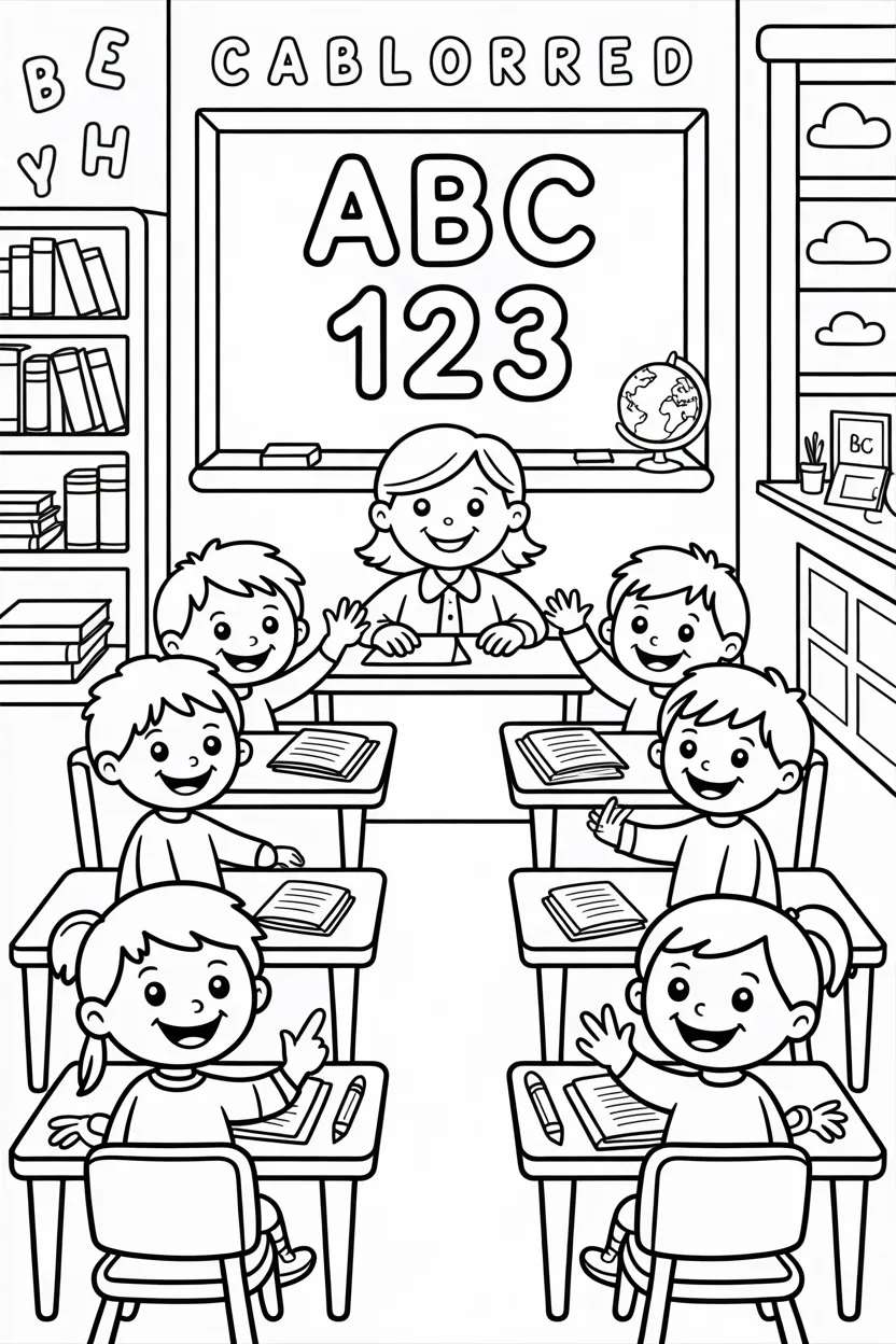 Kids activity Design 4 - Kids Activity Coloring Pages Free Printable for Kids