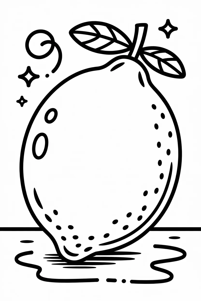 Lemon Design 1 - Lemon Coloring Pages Free Printable