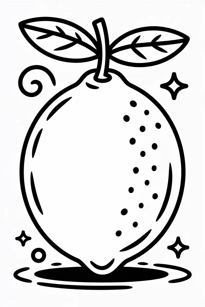 Lemon Design 2 - Lemon Coloring Pages Free Printable