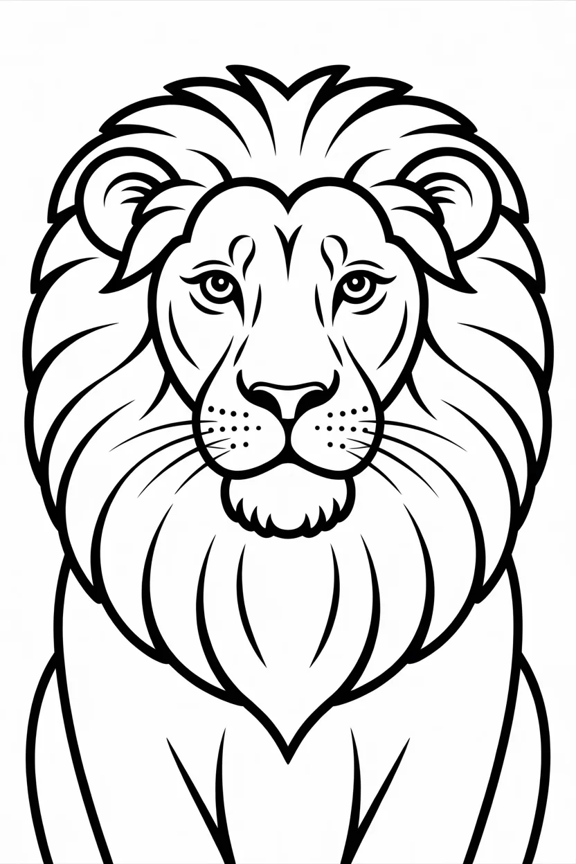 Lion Design 2 - Lion Coloring Pages Free Printable for Kids