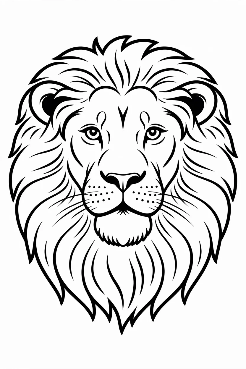 Lion Design 4 - Lion Coloring Pages Free Printable for Kids