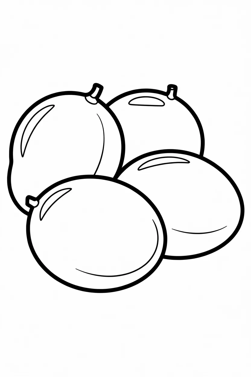 Mango Design 3 - Mango Coloring Pages Free Printable for Kids - Tropical