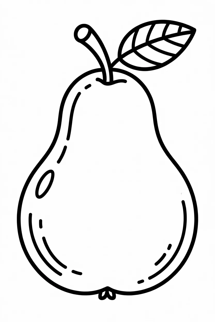 Pear Design 1 - Pear Coloring Pages Free Printable