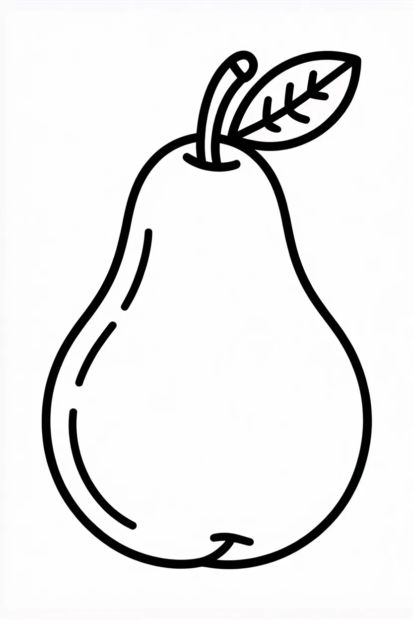 Pear Design 2 - Pear Coloring Pages Free Printable