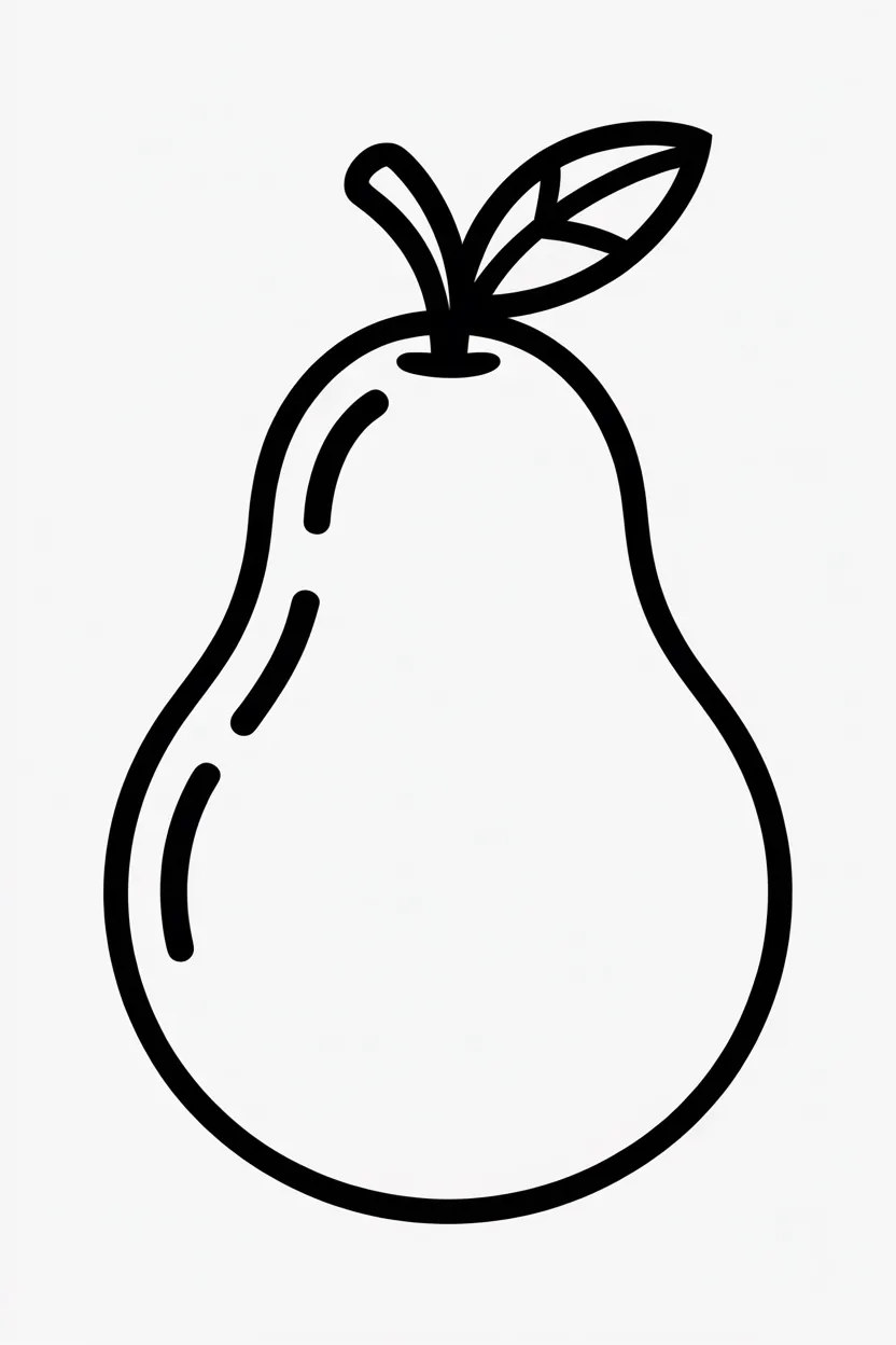 Pear Design 3 - Pear Coloring Pages Free Printable