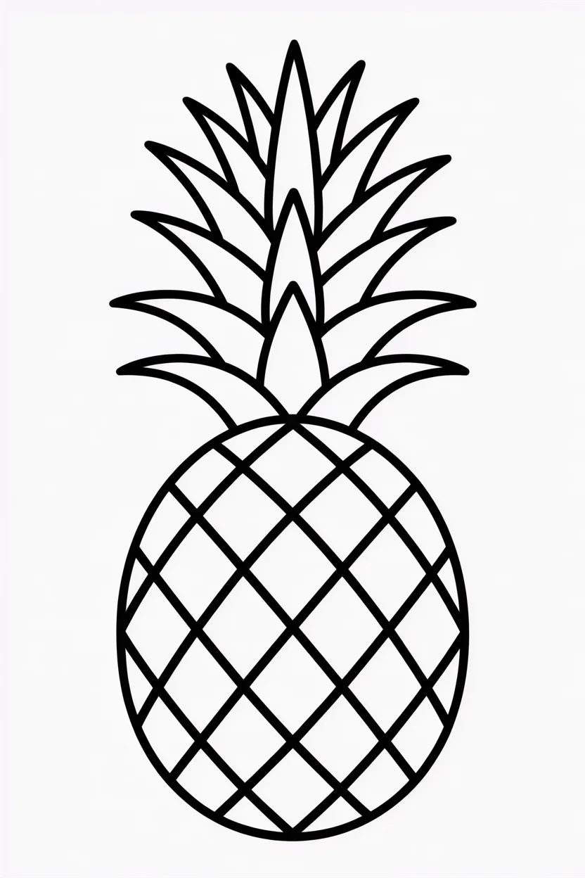 Pineapples Design 4 - Pineapples Coloring Pages Free Printable for Kids