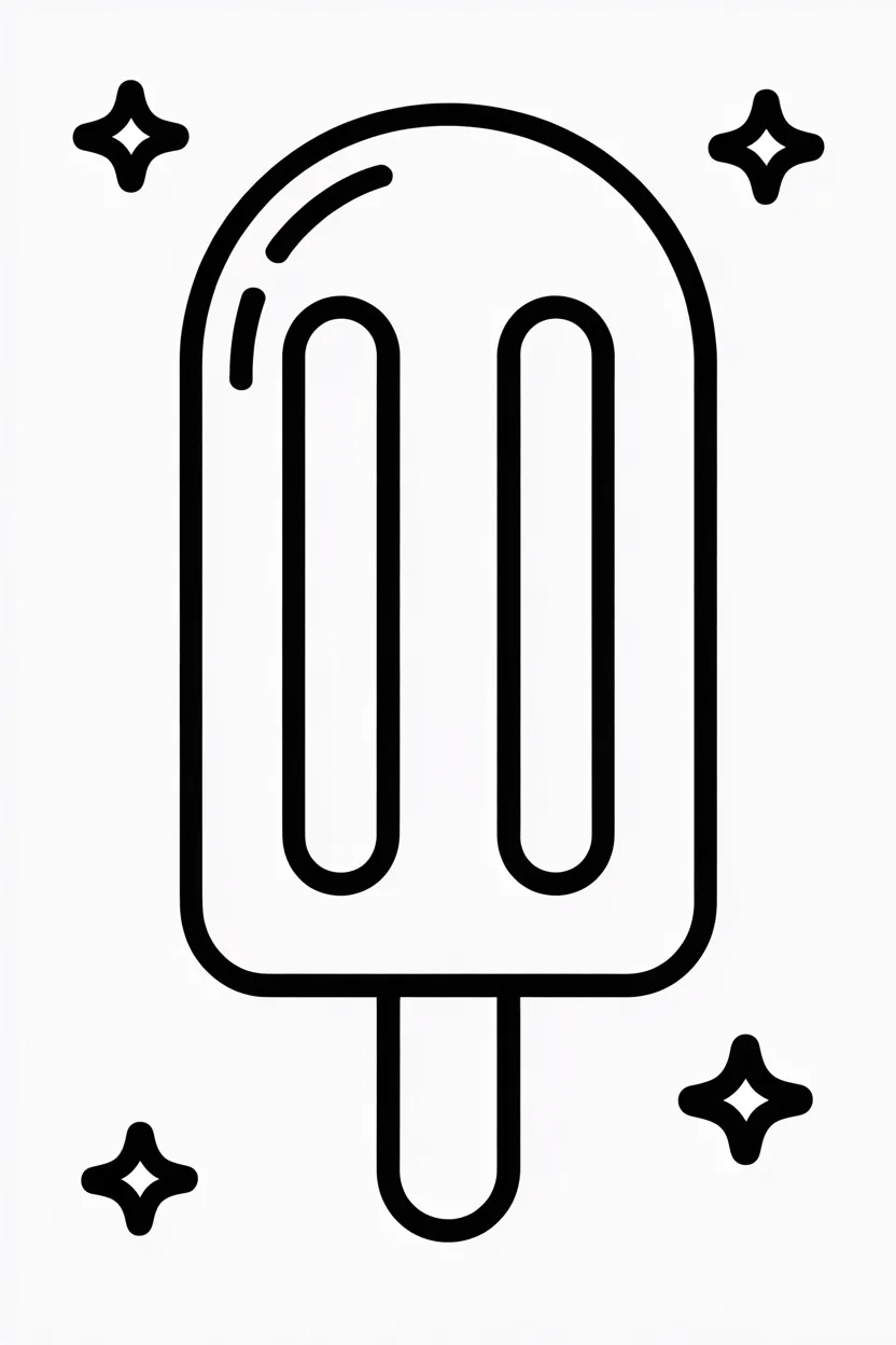 Popsicles Design 1 - Popsicles Coloring Pages Free Printable for Kids - Sweet (4)