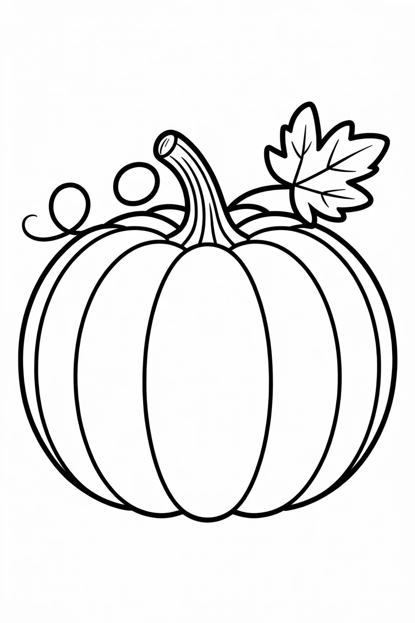Pumpkin Design 1 - Pumpkin Coloring Pages Free Printable for Kids - Fall