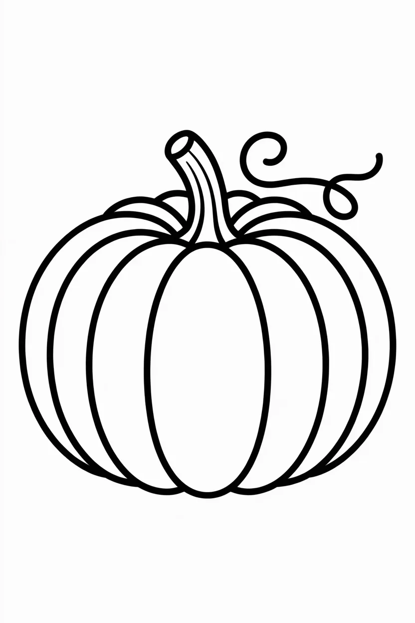 Pumpkin Design 3 - Pumpkin Coloring Pages Free Printable for Kids - Fall