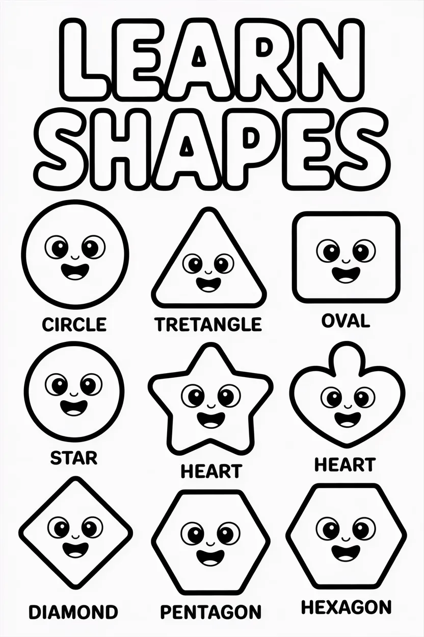 Shapes Design 1 - Shapes Coloring Pages Free Printable for Kids - Educationa (2)