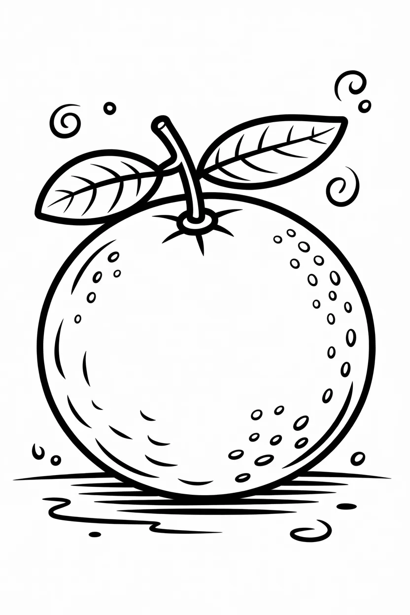 Tangerine Design 1 - Tangerine Coloring Pages Free Printable for Kids