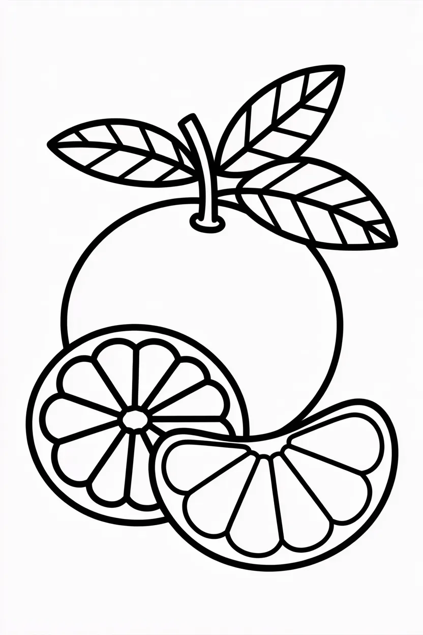 Tangerine Design 2 - Tangerine Coloring Pages Free Printable for Kids