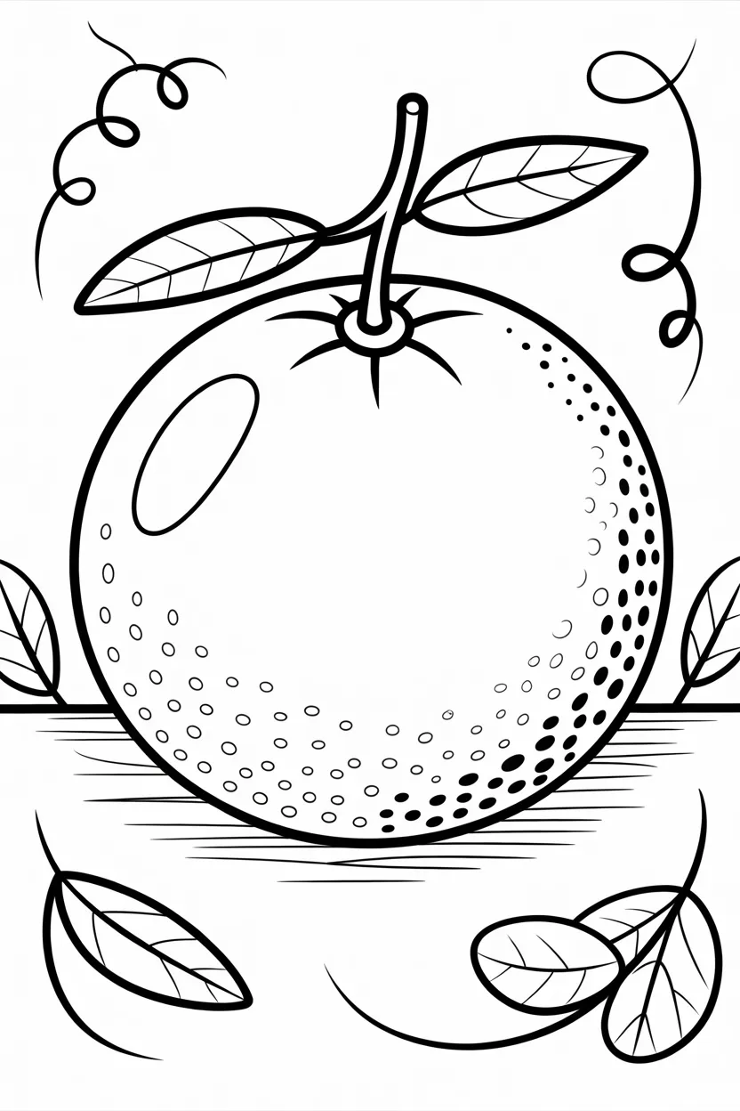 Tangerine Design 4 - Tangerine Coloring Pages Free Printable for Kids