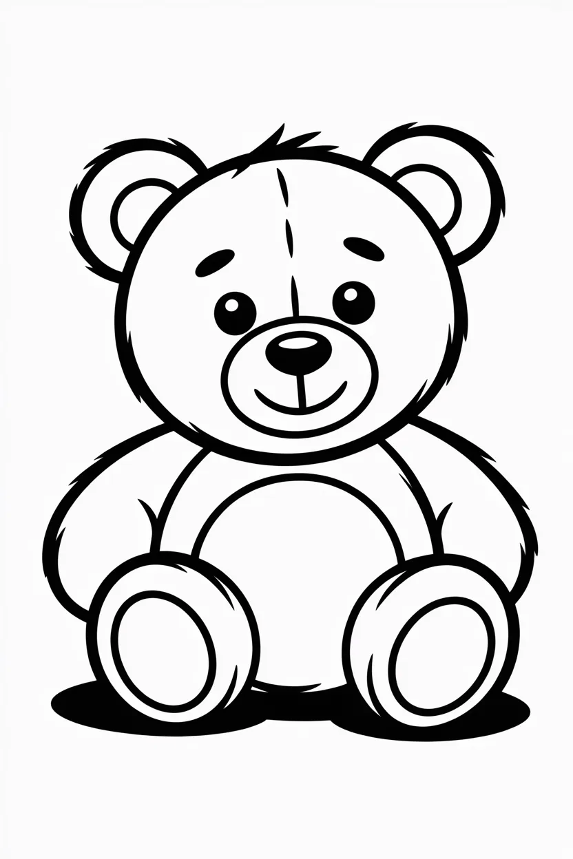 Teddy bear Design 1 - Teddy Bear Coloring Pages Free Printable