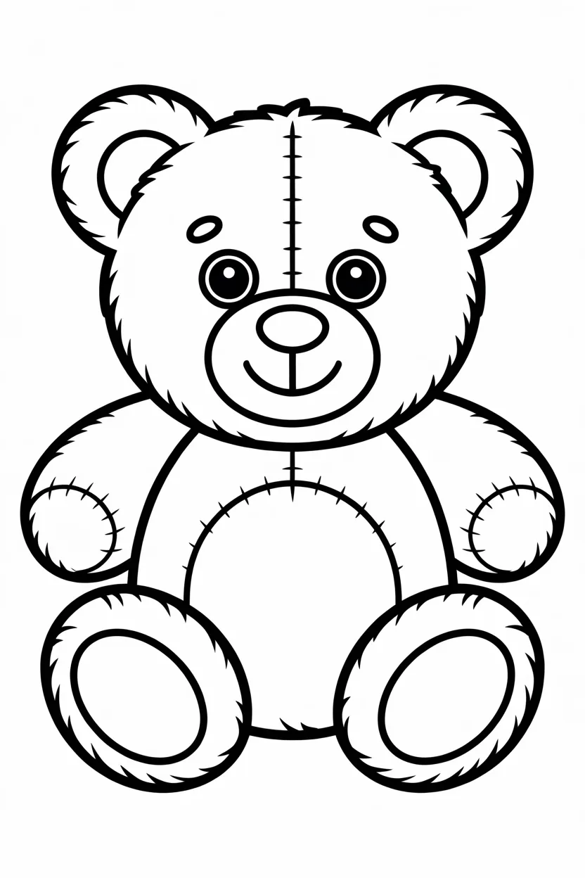 Teddy bear Design 2 - Teddy Bear Coloring Pages Free Printable