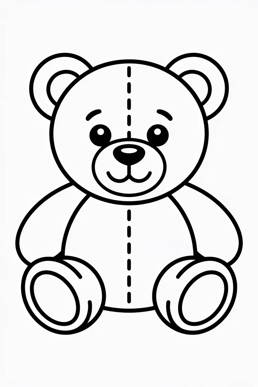 Teddy bear Design 3 - Teddy Bear Coloring Pages Free Printable