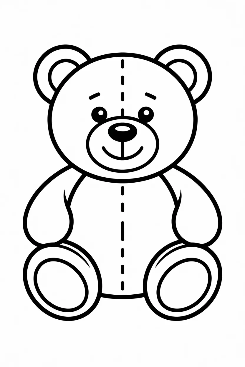 Teddy bear Design 4 - Teddy Bear Coloring Pages Free Printable