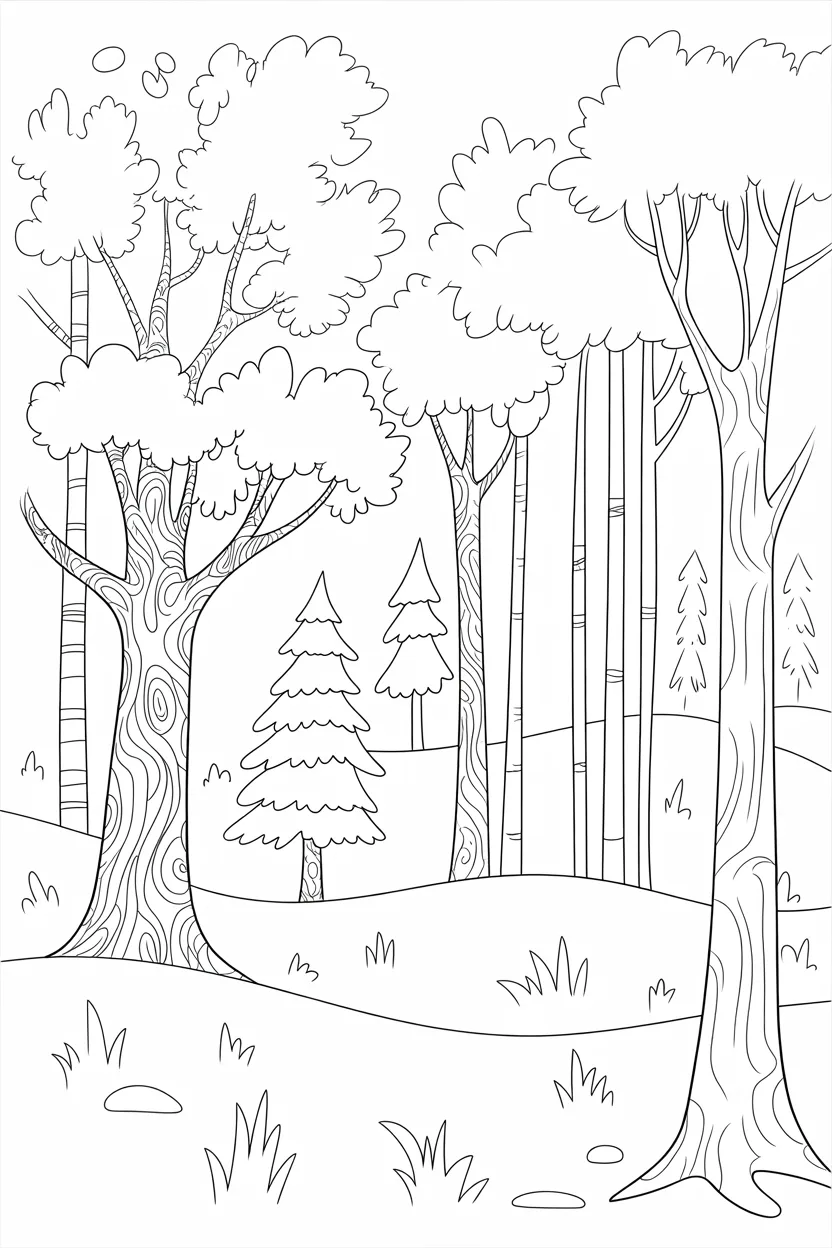 Trees Design 2 - Trees Coloring Pages Free Printable for Kids